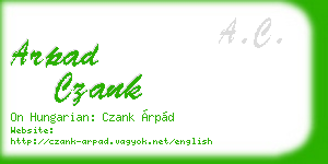arpad czank business card